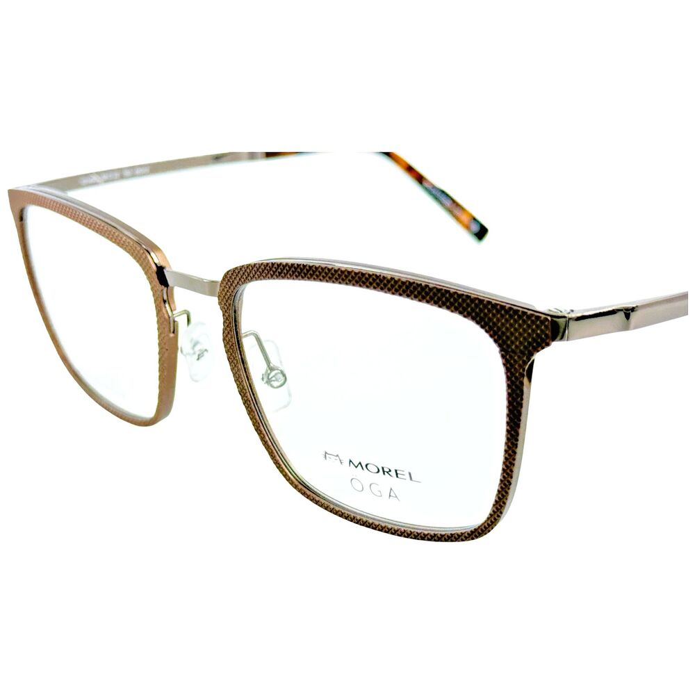 Morel OGA 10149O Mens Metal Eyeglass Frame MG12 Brown Gray 55-22 France
